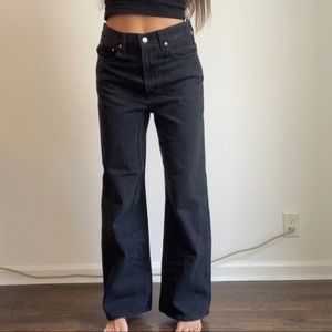 Levi’s ribcage wide leg jeans black size 30
